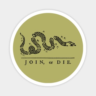 Vintage 1754 Join or Die Snake Magnet